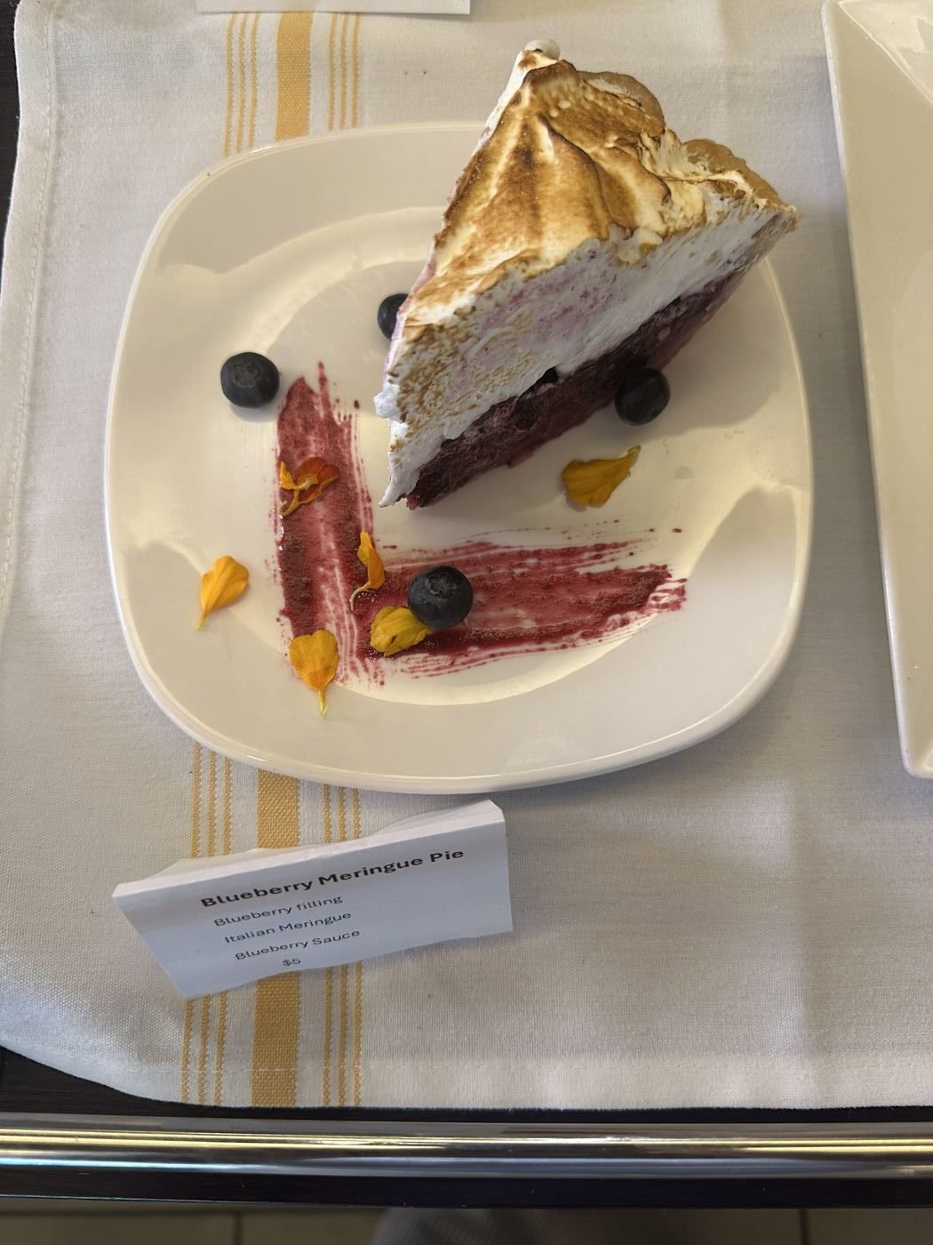 Blueberry meringue pie