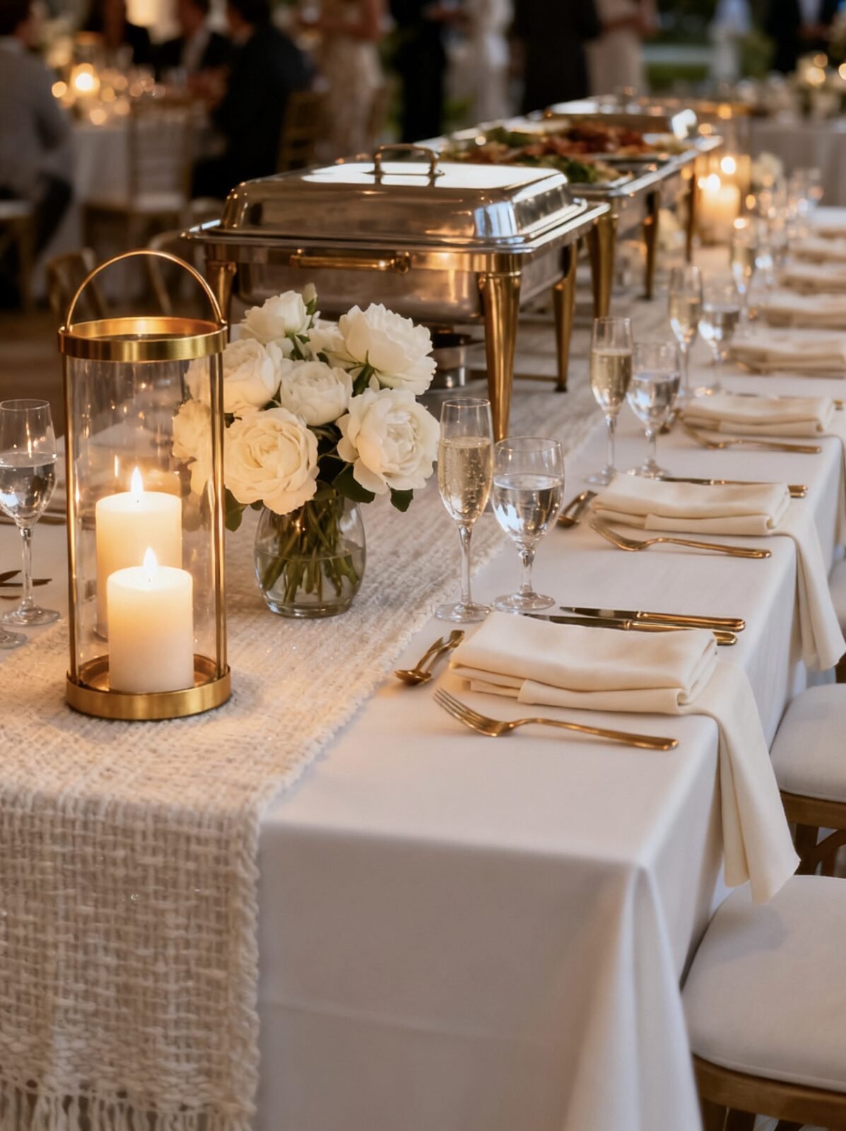 Elegant candlelit Bay Area event setting